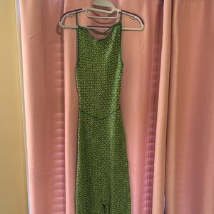 Free People Green Mindy Backless Midi NWT Size Small